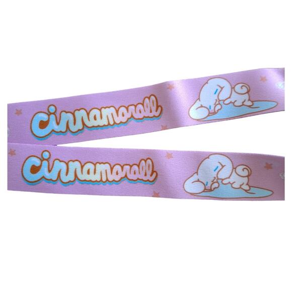 Anime Sanrio Hello Kitty Cinnamonroll Neck Strap Pink Fabric One Size Lanyard - Picture 4 of 6